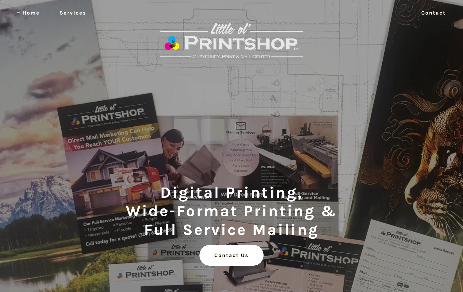 Local print shop website — Cheyenne, WY